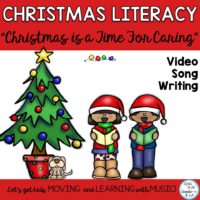 Christmas Read and Sing Literacy Activities: “Christmas Caring” Video {CCSS}