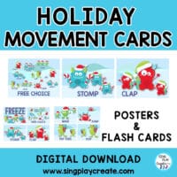 Holiday Monster Brain Breaks & Movement Activity Posters & Cards