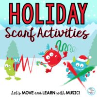 Holiday Scarf Activity Video with Music for PE, Music, Preschool, Home