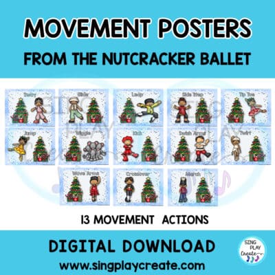 Nutcracker Creative Movement & Scarf & Ribbon Activities, Brain Breaks