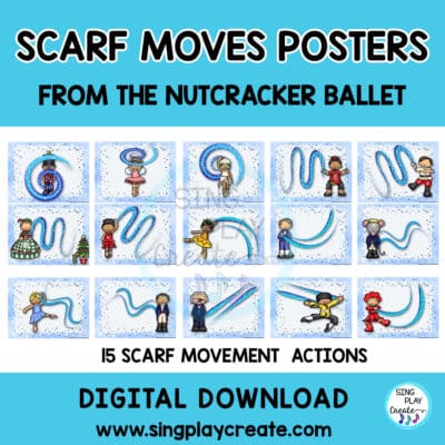 "Nutcracker Scarf Activities for Music, PE, Special Needs and Elementary Classes "