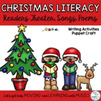 Christmas Literacy Songs, Poems, Fingerplays, Readers Theater, Writing {CCSS}
