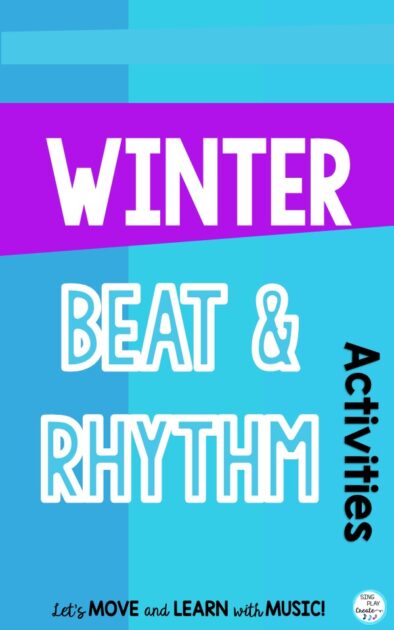 Winter beat and rhythm activities for the elementary music classroom. Preschool music and movement classroom and piano and other music teachers who want to use interactive and movement oriented activities to help children learn the steady beat and rhythms.
