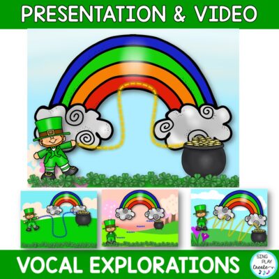 Leprechaun Vocal Explorations for for PreK-2nd Grade Music Class help your students experiment with and explore their voices.