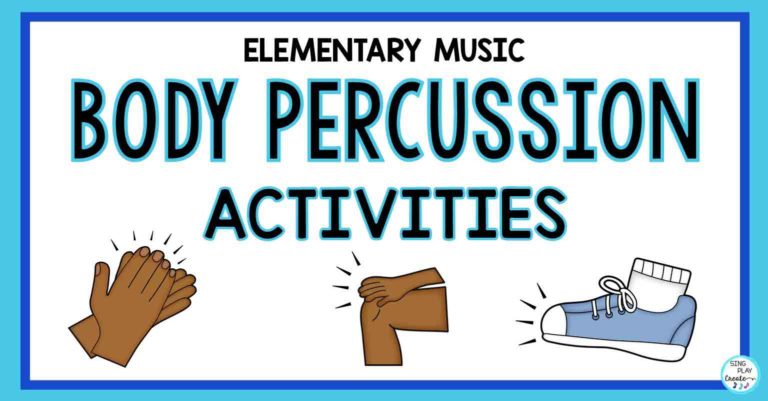 I love using body percussion in my music classroom and I know that it’s an effective way to reach a lot of kids. So here are my easy body percussion activities you can use in your classroom too.