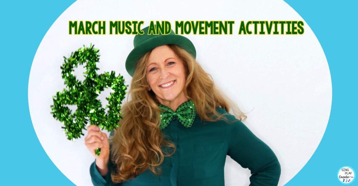 It’s time for St. Patrick’s Day music and movement activities for the preschool through third grade classroom. Music teacher, P.E. teachers any teachers can use these activities to enhance the learning of your students during the month of March. Whether you are a classroom teacher or a P.E. or music teacher, it’s important to have some great brain breaks in your back pocket during St. Patrick’s Day activities. Keep reading to get the list of St. Patrick’s Day music and movement activities that will enhance and challenge your students during the month of March.