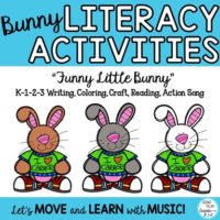 Bunny Writing, Coloring, Craft, Activities & Song “Funny Little Bunny” Video