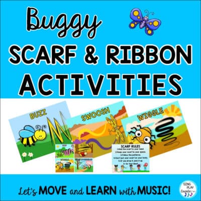 BUGGY SCARF ACTIVITIES are a fun way to help students work out spring wiggles. The buggy scarf posters will get the immediate attention of your students and get them focused on learning. These buggy scarf activities coordinate with all of your springtime activities. Use them as movement activities, brain breaks and reward activities. Best for Preschool through 2nd grade ages.