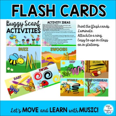 BUGGY SCARF ACTIVITIES are a fun way to help students work out spring wiggles. The buggy scarf posters will get the immediate attention of your students and get them focused on learning. These buggy scarf activities coordinate with all of your springtime activities. Use them as movement activities, brain breaks and reward activities. Best for Preschool through 2nd grade ages.
