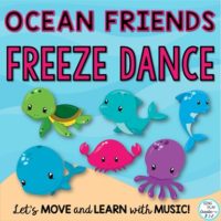 Ocean Friends Freeze Dance, Brain Break, Movement Activity with Video