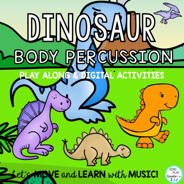 Dinosaur Body Percussion Steady Beat Play Along Activity: Video, Google Apps