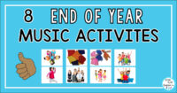 The school year is just about over so here are eight end of year music class activities for the elementary music classroom.