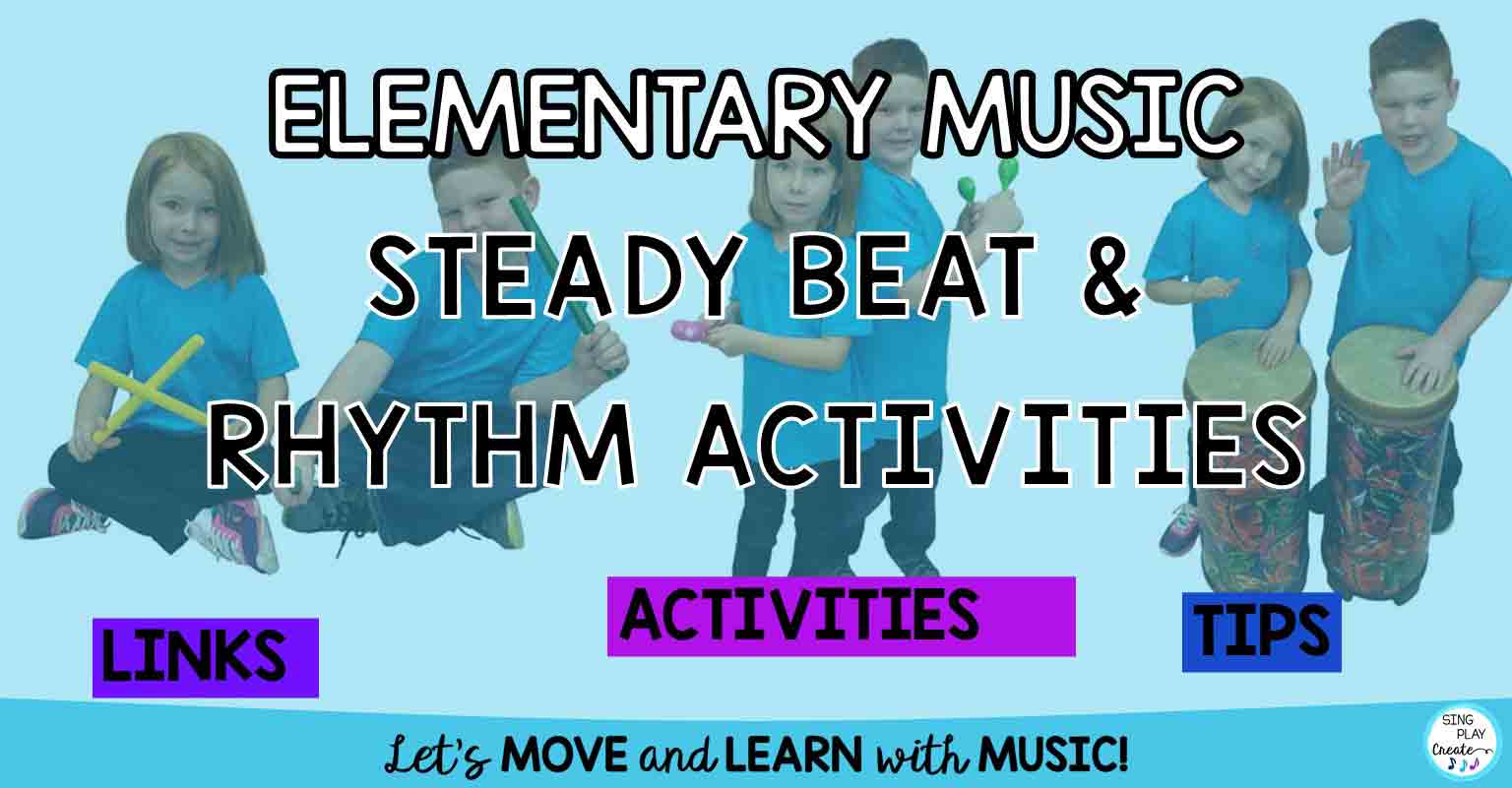 Here are some fun elementary music class STEADY BEAT and RHYTHM activities. Fun means that they are interactive and your students like them.