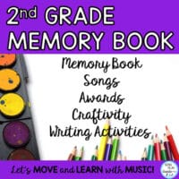 End of Year Memory Book with Songs, Craftivity, First Grade