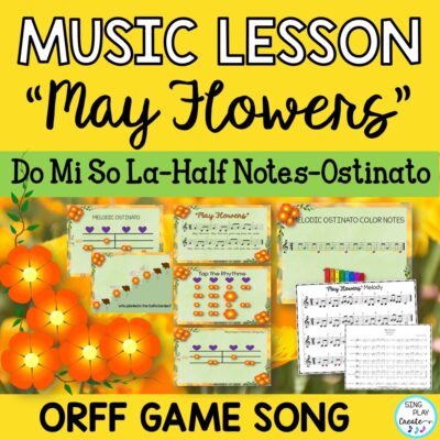 Spring into May music class with this concept packed resource with Kodaly, Orff teaching pages and a game. Standards based elementary music lesson.