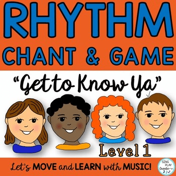"Get to Know Ya" Rhythm game can kick start your school year off to a great beginning. In class or online, you can use these materials to get to know your students and get them back into music land reviewing and learning rhythms.