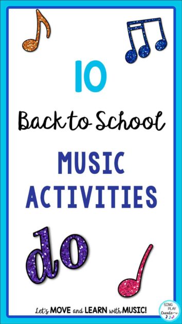 Top 10 elementary music back to school music activities for the general music teacher.  Get ideas for those first days of school.