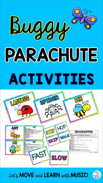 Buggy Parachute Music and Movement Activities: Music, PE, All elementary ages.