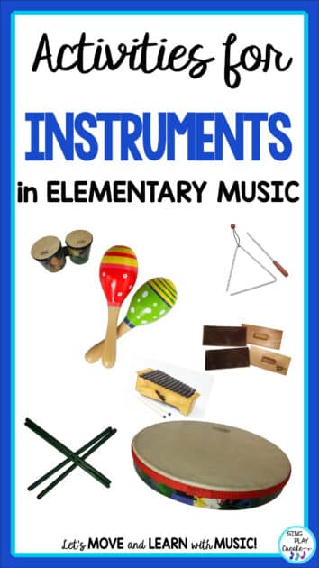 Playing instruments in elementary music class is an integral part of the general music curriculum. Get the activities and ideas in this post.