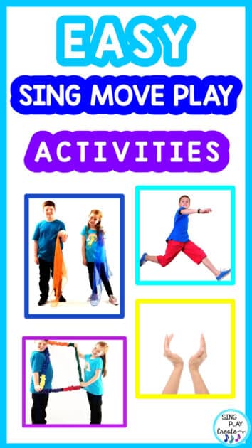 Today's post is about easy sing, move, play along activities!  Sing, Move, Play activities can be done easily using the echo teaching method.