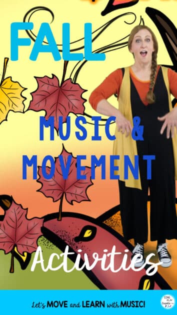 The leaves on the trees are changing colors and the weather is cooling down.  That means if you work with young children, it’s time for fall music and movement activities.