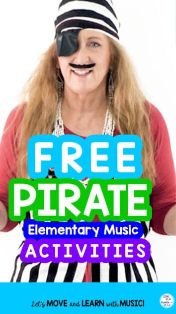 It’s September and that means it’s time for pirate music and movement activities!
There be teacher treasure in this here FREE RESOURCE!