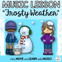Music Kodaly And Orff Lesson: "Frosty Weather" Game, Song, Worksheets, Mp3 Tracks