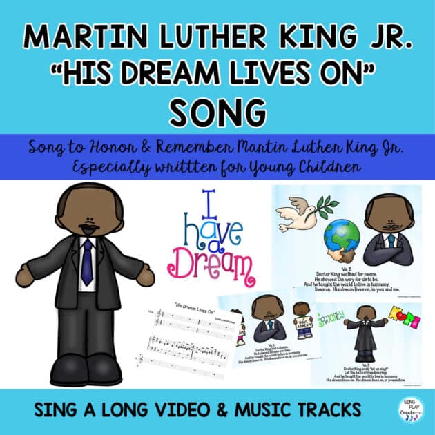 Martin Luther King Jr. Song "His Dream Lives On" easy song to learn and sing. With meaningful lyrics that capture the meaning of Martin Luther King Jr. Day.