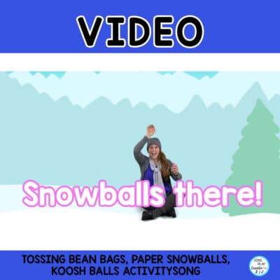 It is time for a snowball fight! Use bean bags, recycled paper, balls, “Koosh” Balls. Fantastic winter brain break for all classrooms. “Snowballs Everywhere” is a flexible activity song you can use in any classroom. Students can toss in their desk space, in personal space in PE, Music and special needs classes. Imagine a winter brain break for those days you can’t get outside! Easily adaptable for all grades.