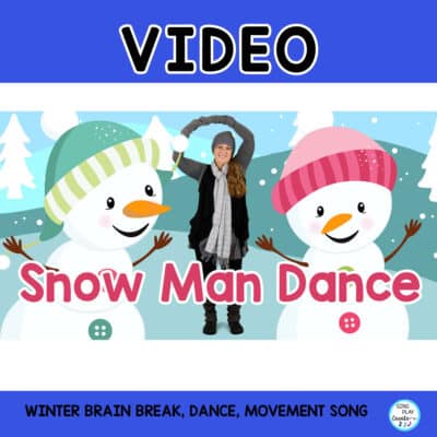 Winter "Snowman Dance" Brain Break and Movement Activity Video, Mp3's