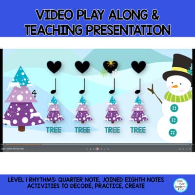 Winter Rhythm Activities LEVEL 1 : Compose and Rhythm Play Along Activities