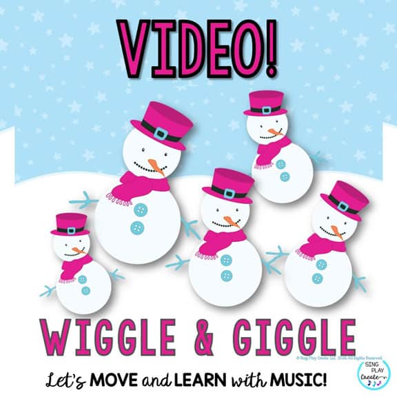 Winter Snowman Freeze Dance Brain Break Exercise (Instant Download) 