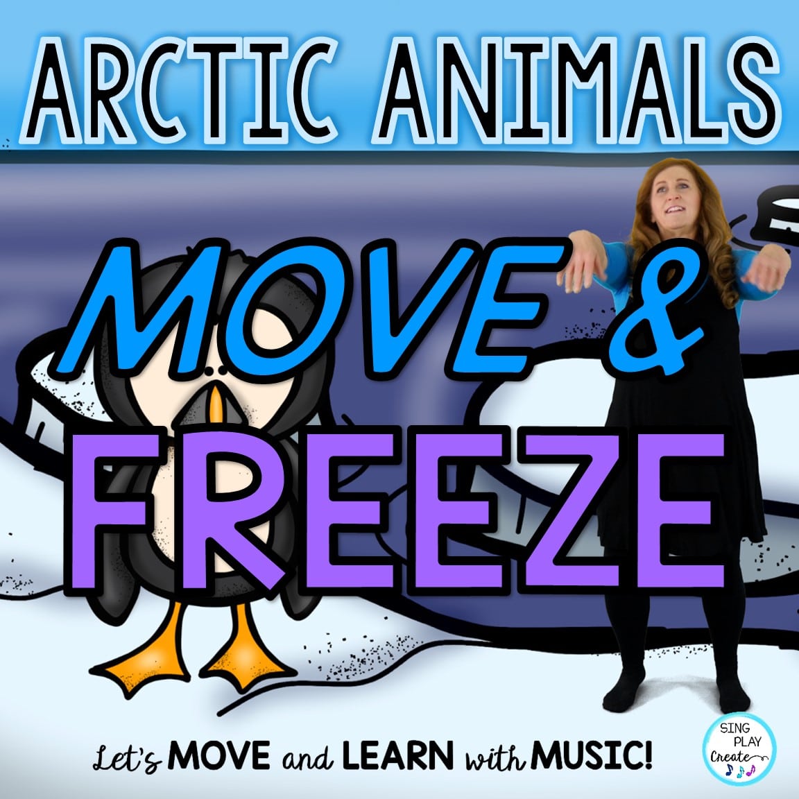 Arctic Animal Freeze Dance Brain Break P.E. (Download Now) 