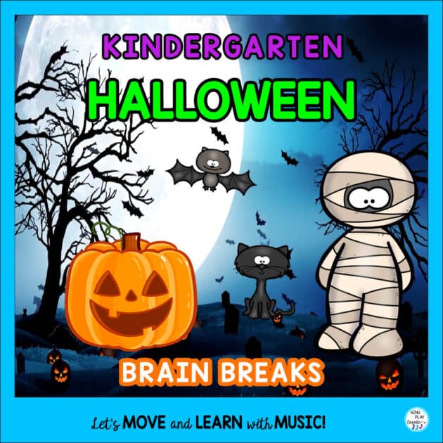 Halloween Brain Breaks for Kindergarten- fun and effective Halloween brain breaks for Kindergarten. Free Activities!