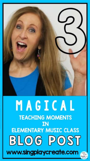 "Three Things"  that went well for me last week in elementary music class. Keep reading to learn about my three magical teaching moments. 

Sing Play Create three magical teaching moments in the elementary music classroom.
