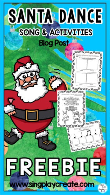 Oh what fun it is to get a Santa song and dance activity freebie!  Keep reading to get the Santa song and dance activity Freebie.