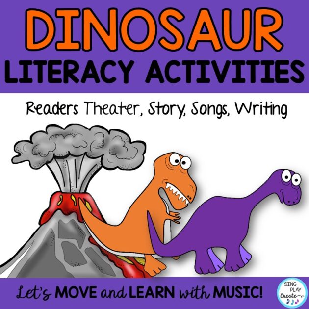 Dinosaurs rule! Preschool through second graders will love to sing the songs, read and move to the poems, dramatize the action story, listen and read the story book, practice skills in the writing activities, dramatize with finger puppets. A complete literacy unit for preschool through second graders.