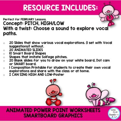 Vocal Explorations: Valentine's Theme Vocal Activities, Animated K-3 - Love Bugs