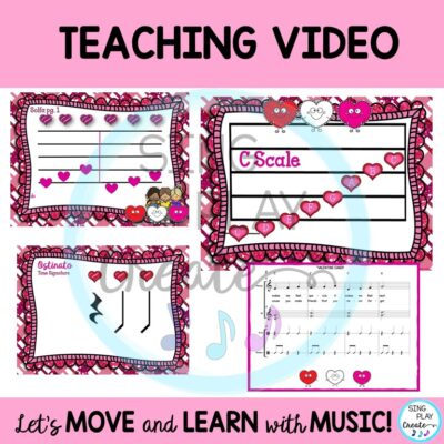 Make sweet sounds in your Valentine's Day music classes with this 3 beat song. Valentine's Day Orff and Kodaly Music Lesson and original song, "Valentine Candy" is a 3 Beat song and music lesson. Orff arrangement, Solfege for all notes, Note Names and Color Notes. And an Ostinato Perfect for Music class lessons or a concert. Adaptable music lessons for K-4 classes.