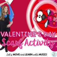 Valentine's Day Scarf Activity Video, Brain Break, PE, Music, Creative Movement