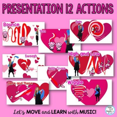 Valentine's Day Scarf Activity Video, Brain Break, PE, Music, Creative Movement