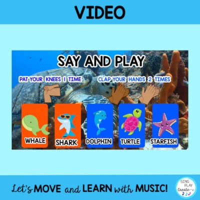 Rhythm Activities BUNDLE {ICONS} Video, Google Apps, Flash Cards Ocean Friends