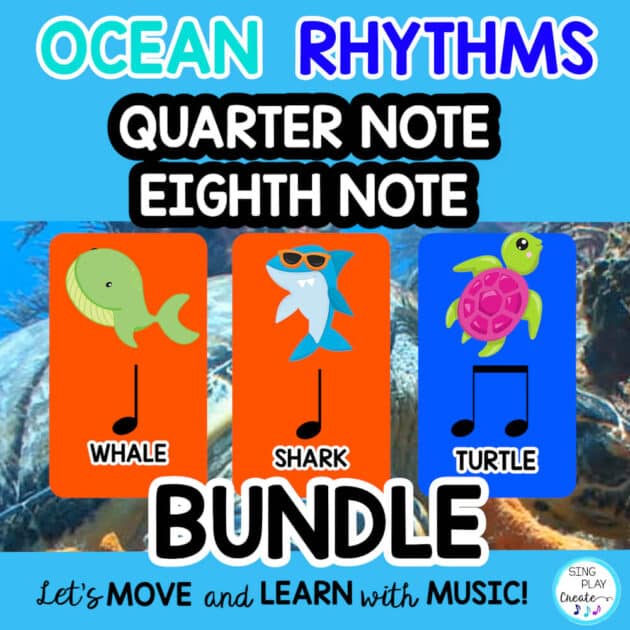 Rhythm Activities BUNDLE: {Quarter & Eighth Notes} Ocean Friends