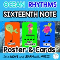 rhythm-flash-cards-posters-activities-games-sixteenth-note-ocean-friends