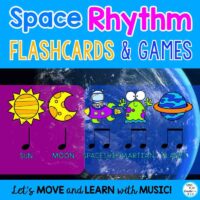 rhythm-flash-cards-posters-level-1-quarter-eighth-notes-games-space-aliens