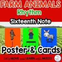 rhythm-flash-cards-posters-activities-games-sixteenth-note-farm-animals