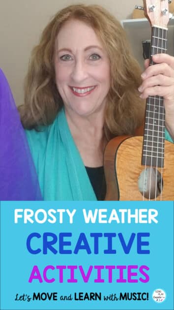 Frosty Weather folk song music lesson activities for elementary music class Movement, Scarves and Ukulele lesson ideas.
"Frosty Weather" Elementary Music Lesson Activities
