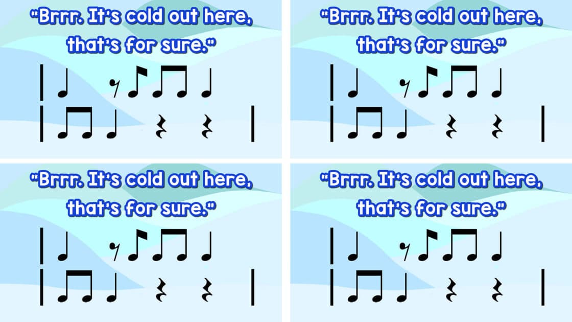 FREE SNOWMAN HUNT music activity from Sing Play Create