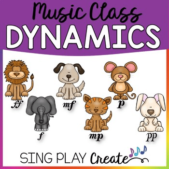 Elementary, Preschool Music Dynamics Lesson, Song, Games, Worksheets, Flashcards  is a FUN and Creative way to teach Dynamics with Animals. Students love to pretend to be as quiet as a "mouse", as loud as a "lion". Learn the Italian words, the symbols and their meanings with this engaging lesson with song, worksheets, lesson and activities. PreK-3rd Grades.