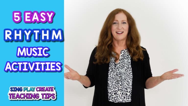 I’m sharing 5 rhythm activities to help your students decode rhythms in elementary music class. Rhythm activities can be the foundational skills for playing and creating music. Sandra Hendrickson Sing Play Create